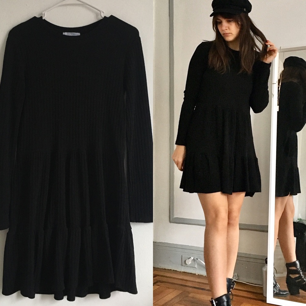 Zara Trafaluc Long Sleeve Mini Dress Size S